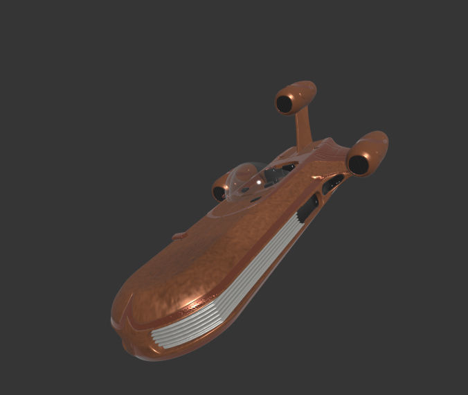 Starwars Luke Skywalker landspeeder 3D print model_7