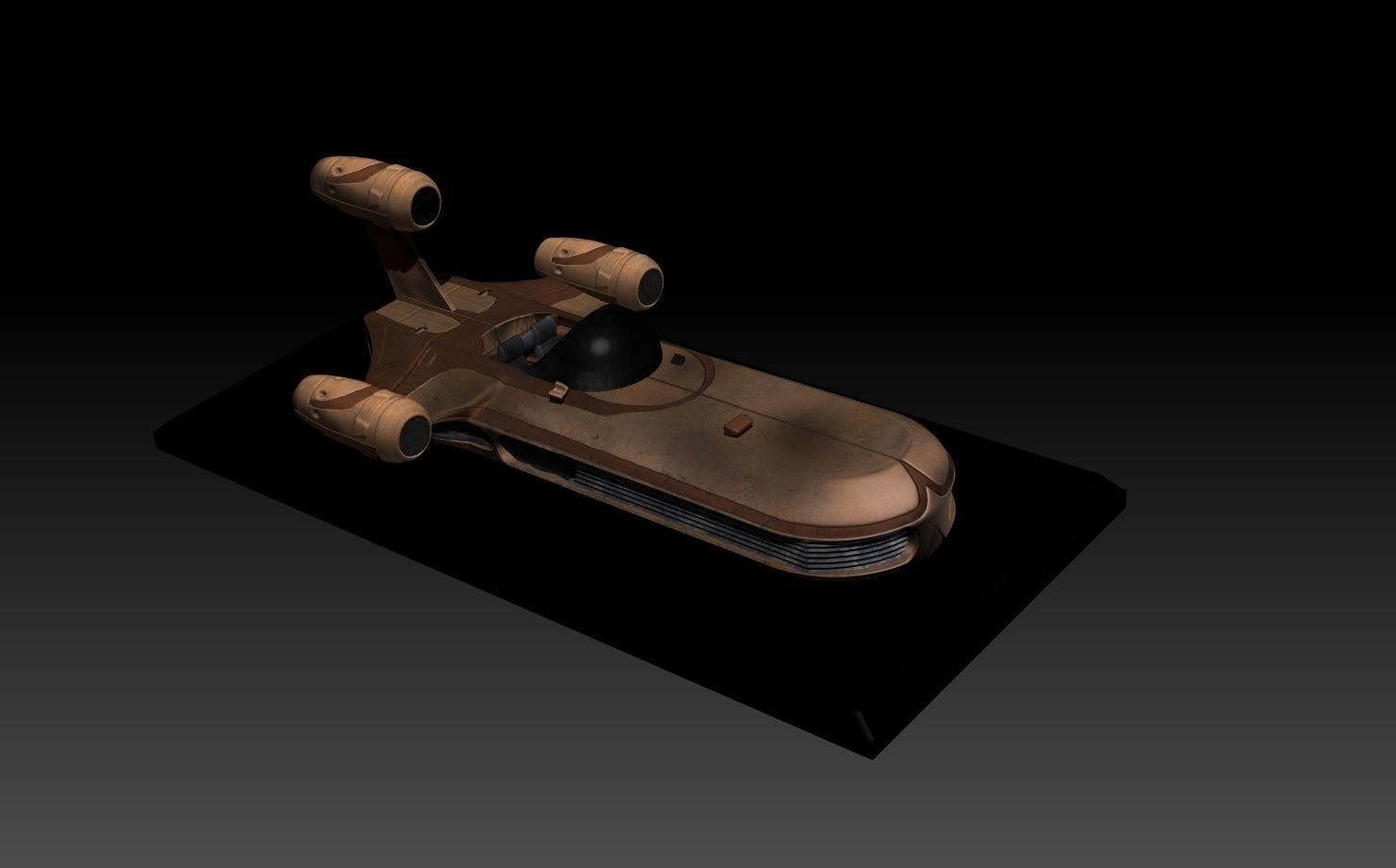 Starwars Luke Skywalker landspeeder 3D print model_10