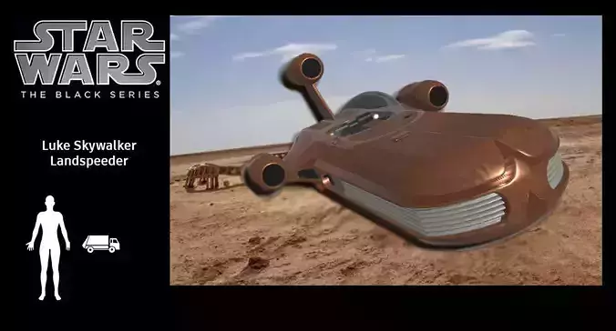 Starwars Luke Skywalker landspeeder 3D model
