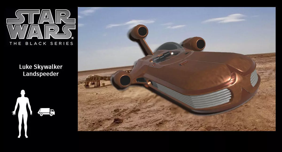 Starwars Luke Skywalker landspeeder 3D print model_0