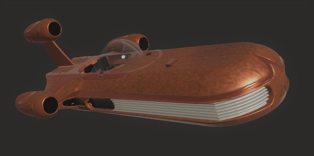Starwars Luke Skywalker landspeeder 3D print model_3