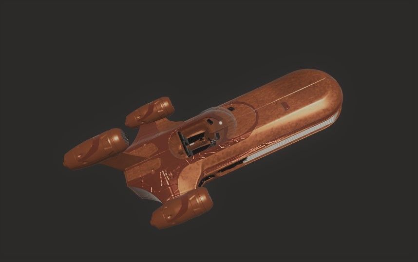 Starwars Luke Skywalker landspeeder 3D print model_6