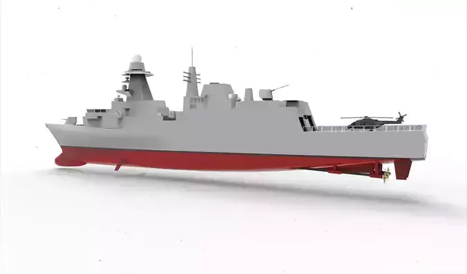 Fremm Frigate Ship 3D model