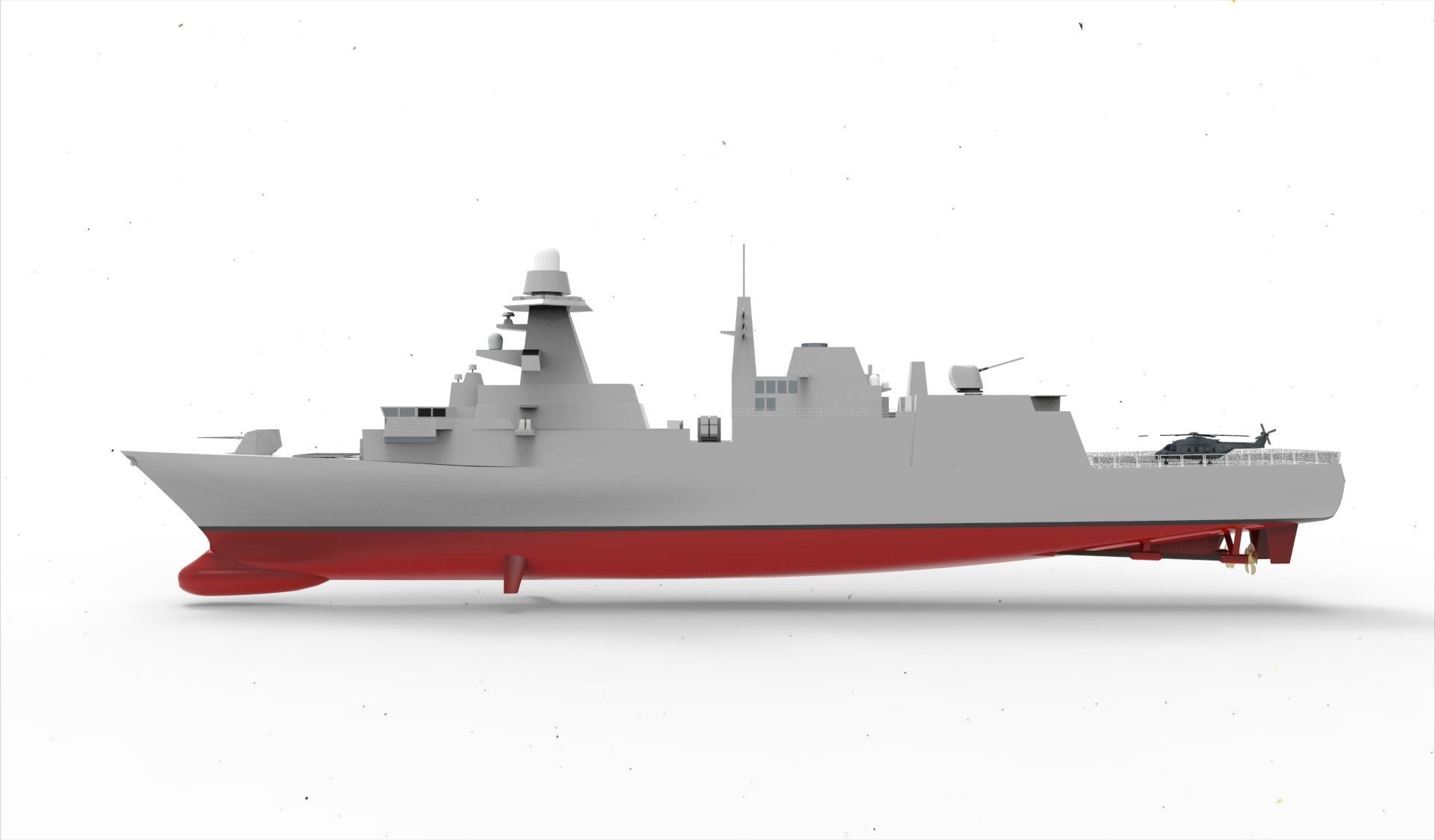 Fremm Frigate Ship 3D model_1