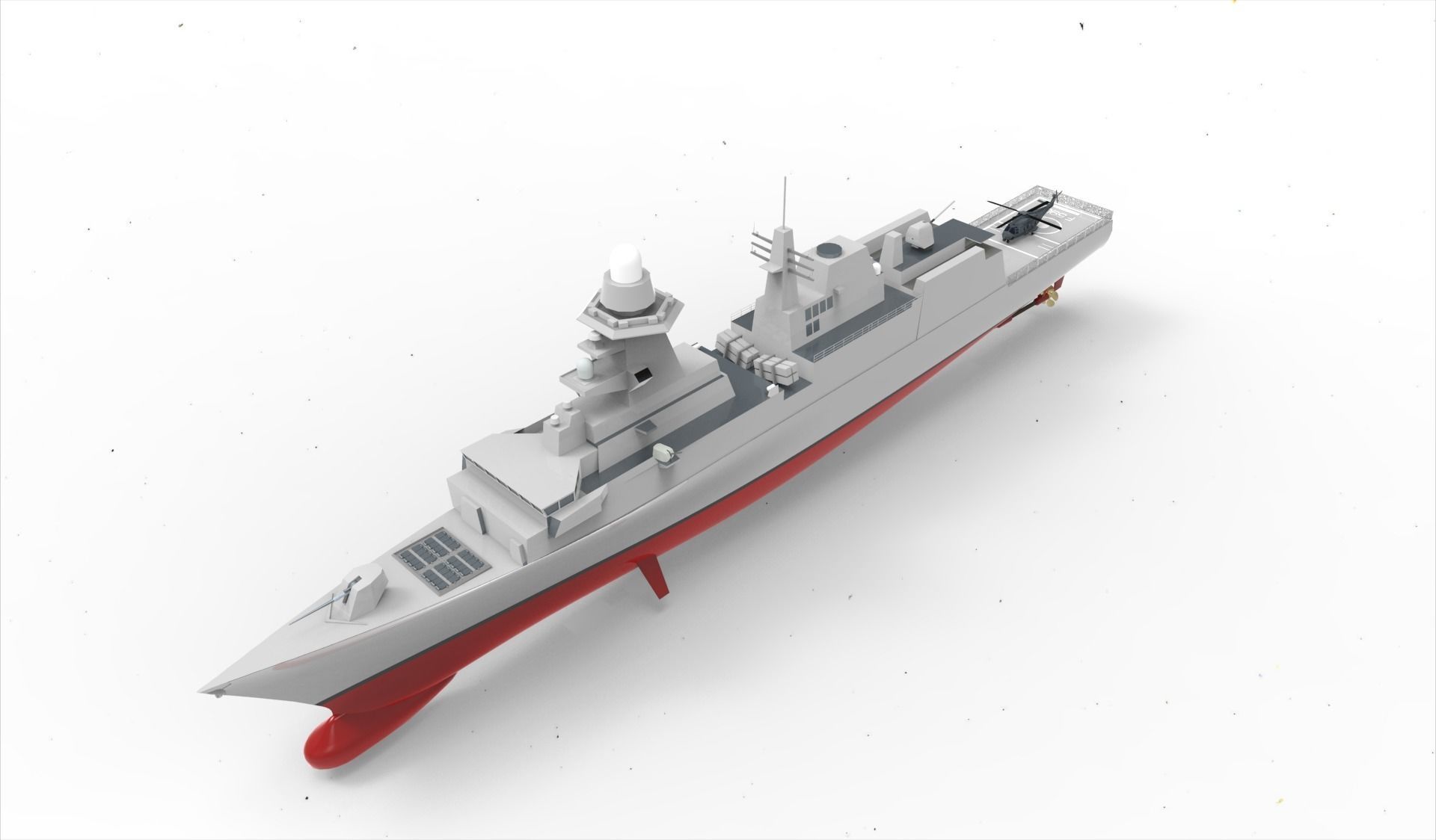 Fremm Frigate Ship 3D model_7