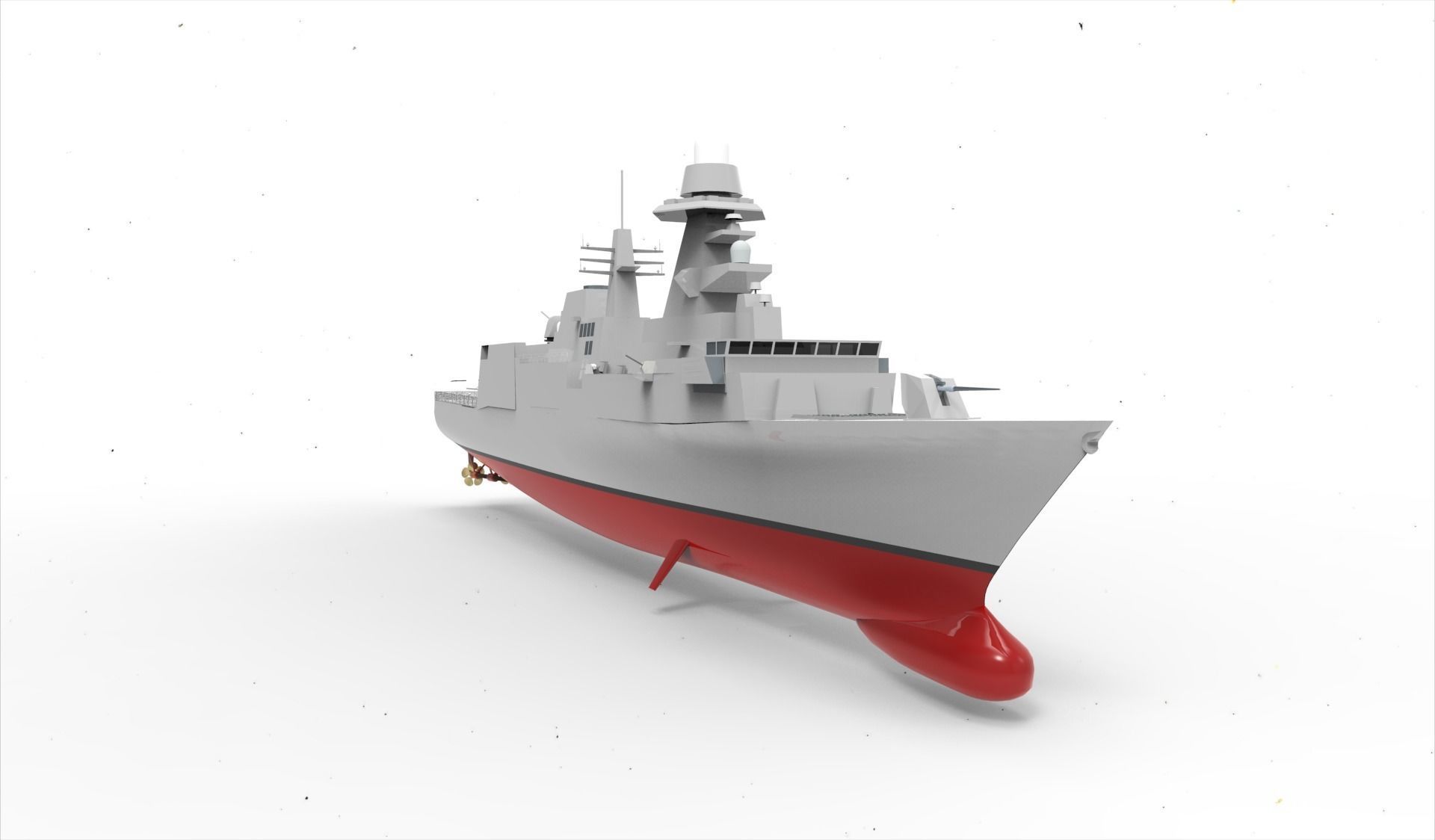 Fremm Frigate Ship 3D model_9