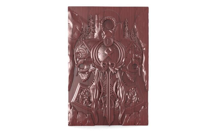 Viking skull CNC  3D print model_7