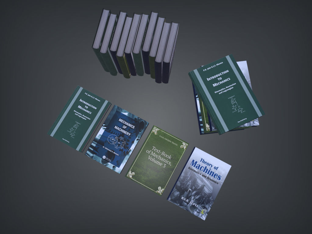 Engineering books Low-poly 3D model Free low-poly 3D model_3