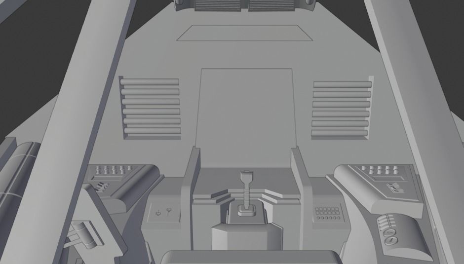 cockpit spaceship 3D model_5