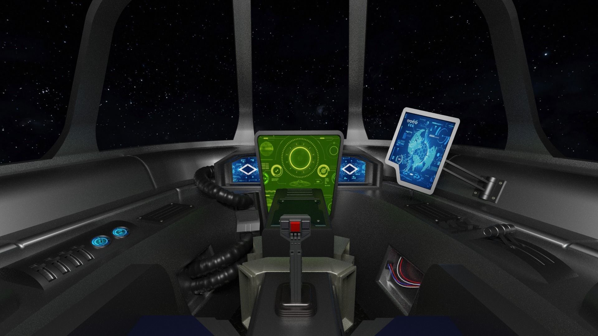 cockpit spaceship 3D model_3