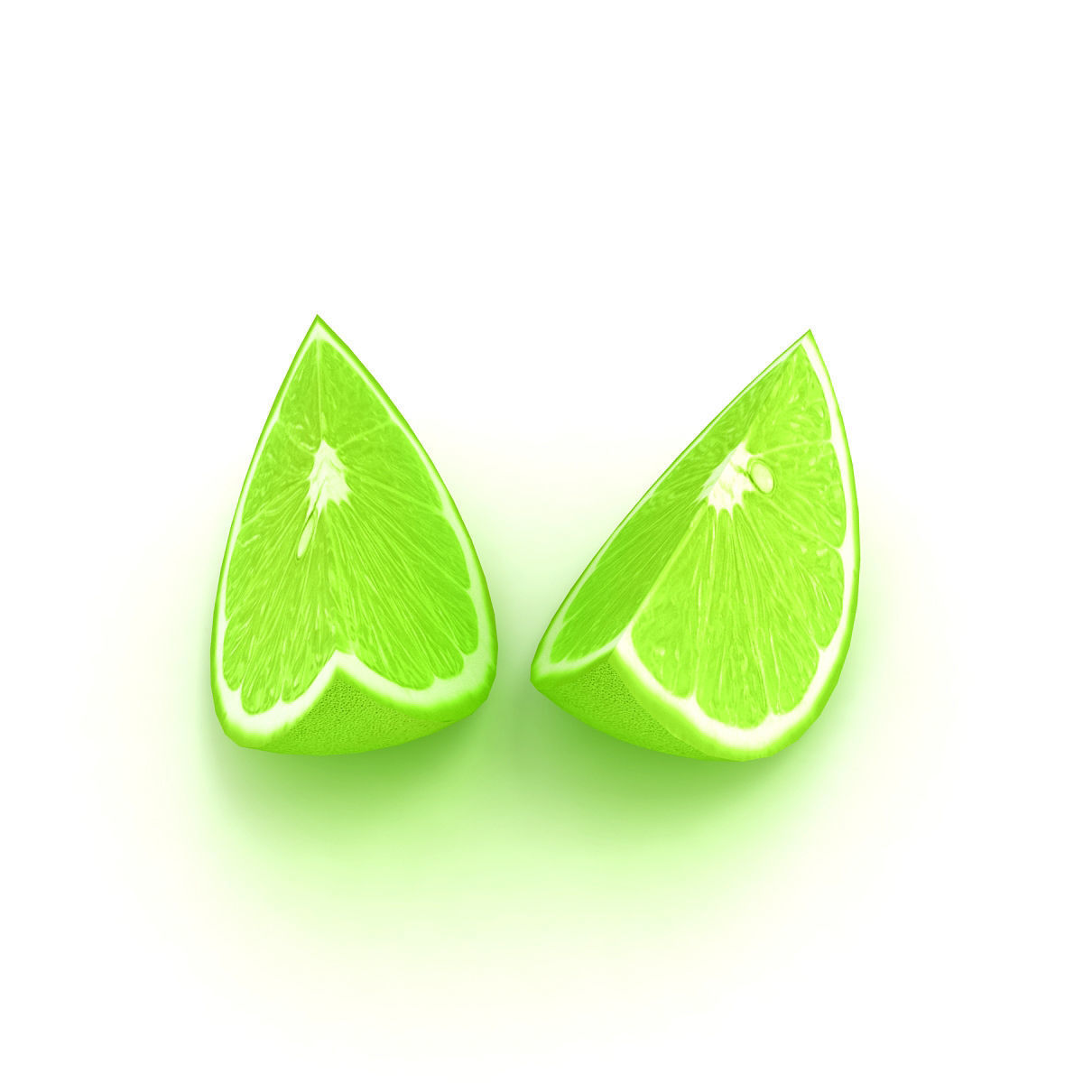Lemon 4 lime slice 3D model_2