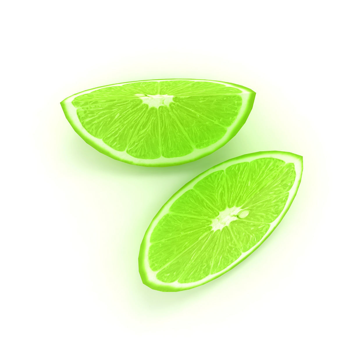 Lemon 4 lime slice 3D model_3