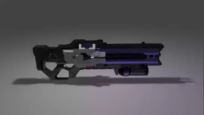 3D GUN Low-poly 3D model