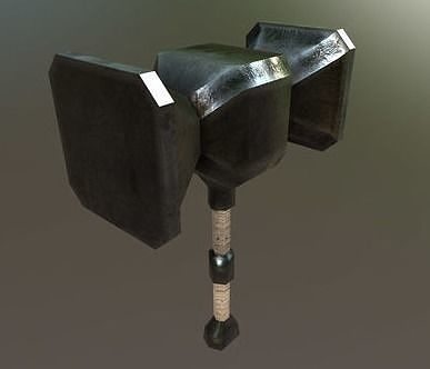 Hammer metal Free 3D model
