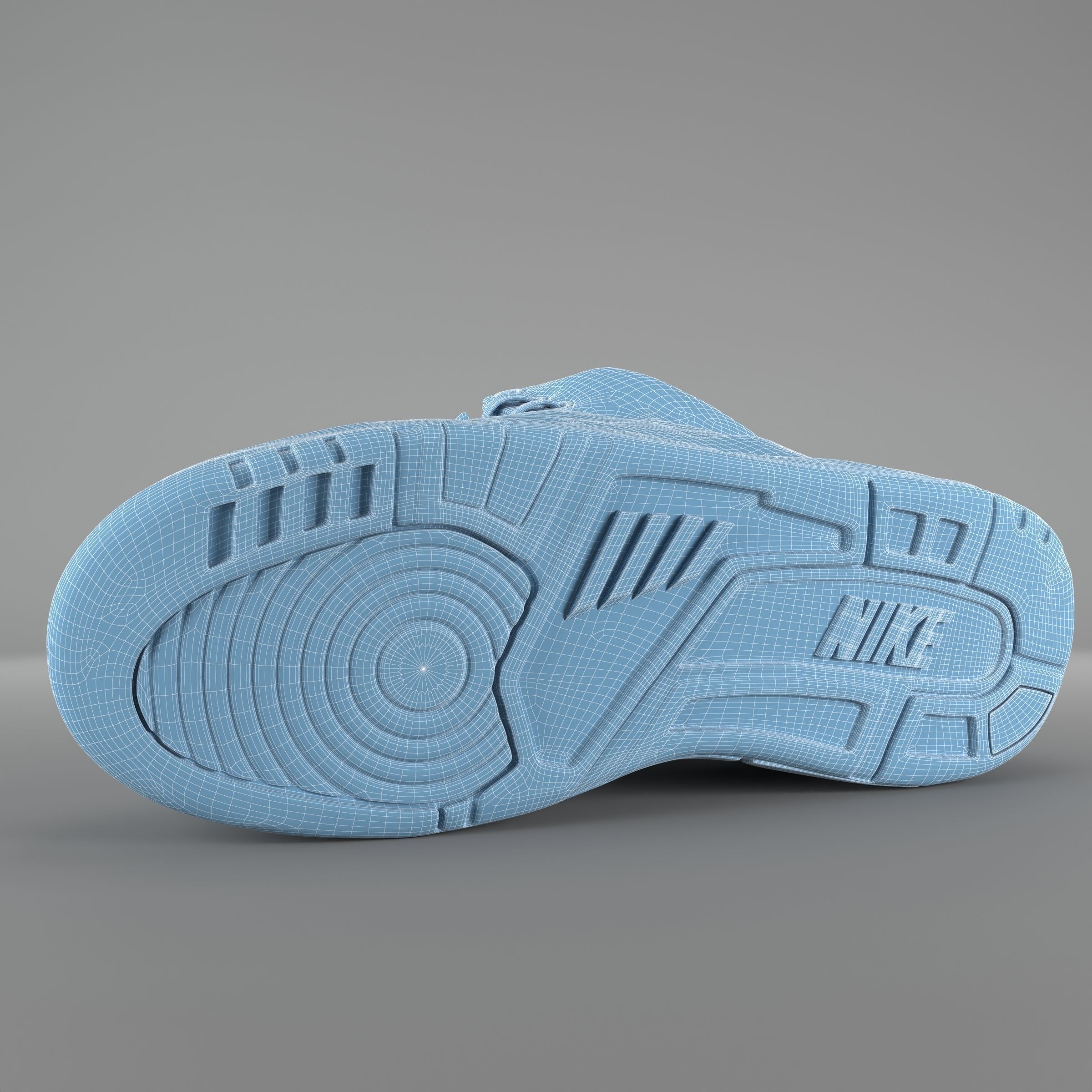Nike Air Yeezy 1 Net Tan PBR Low-poly 3D model_8