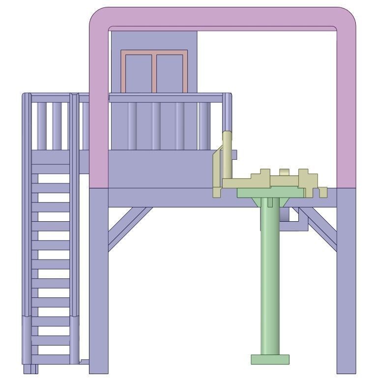 roller coaster station Free 3D print model_1