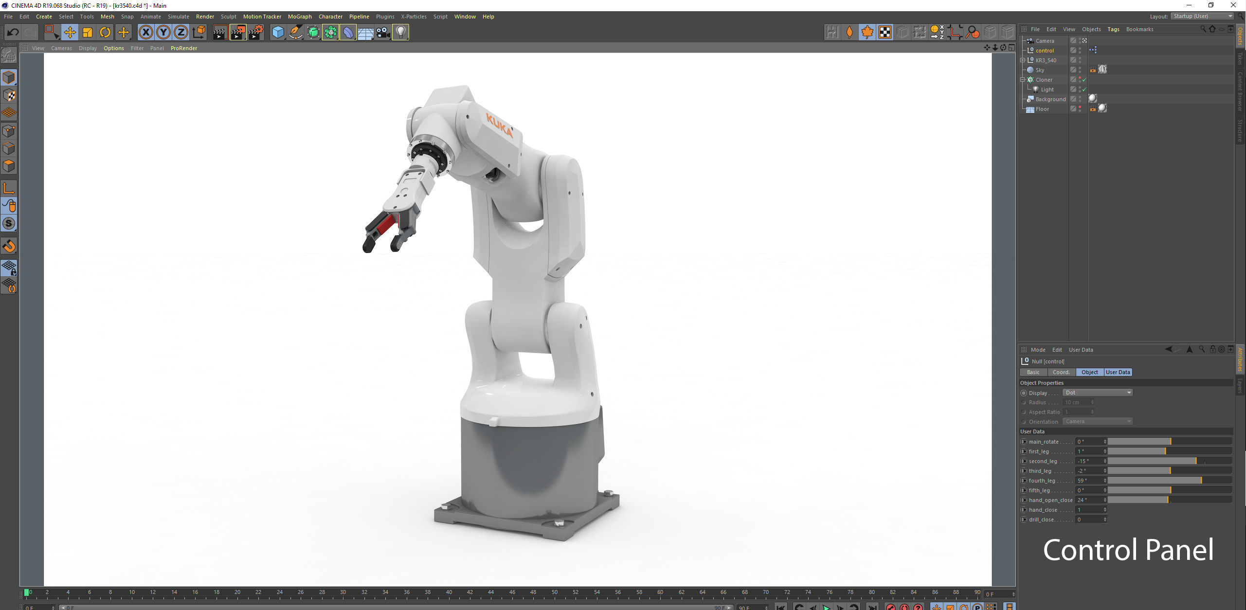Robot Arm Kuka Agilus KR3 540 3D model_35
