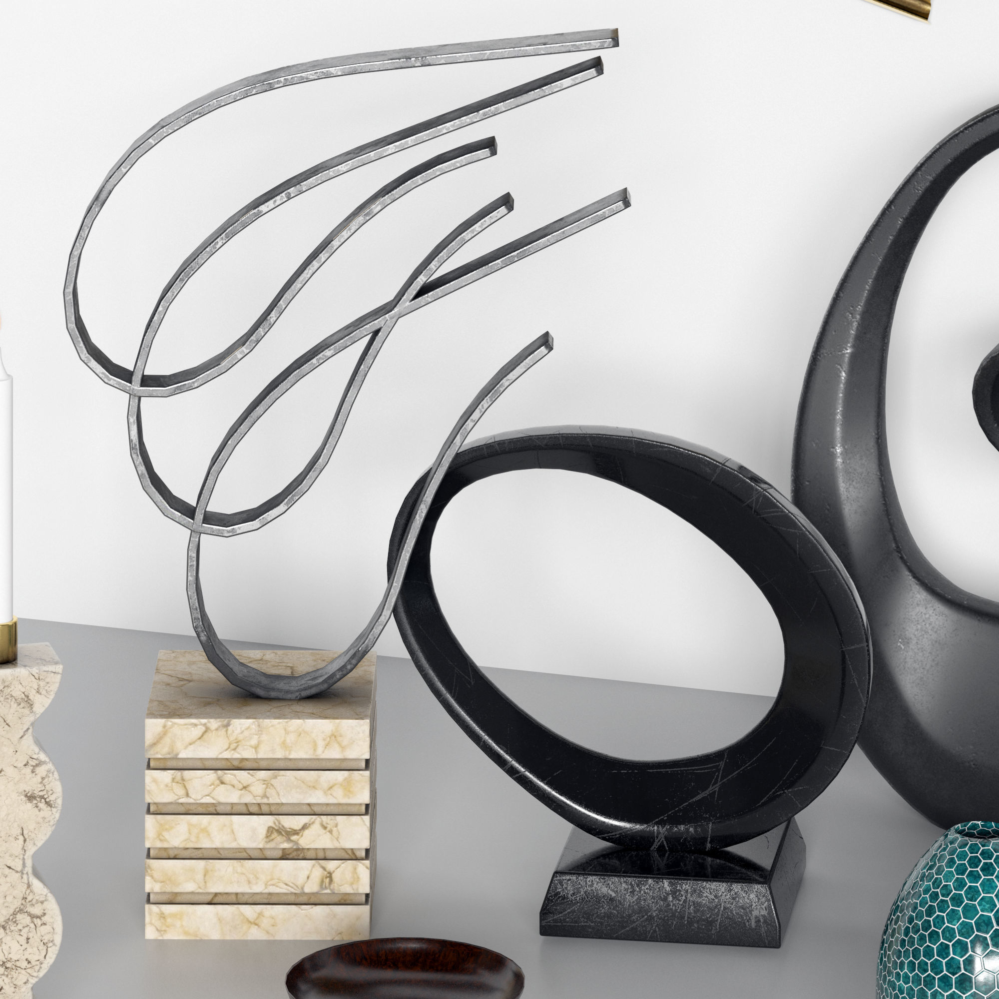 Decorative set  28 3D model_5