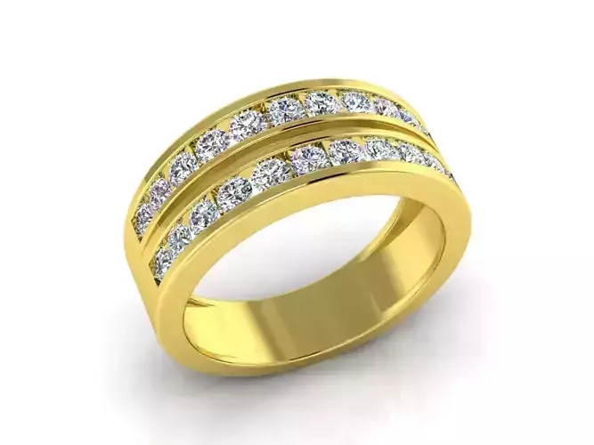 Men Diamond Jewelry Ring Free 3D print model