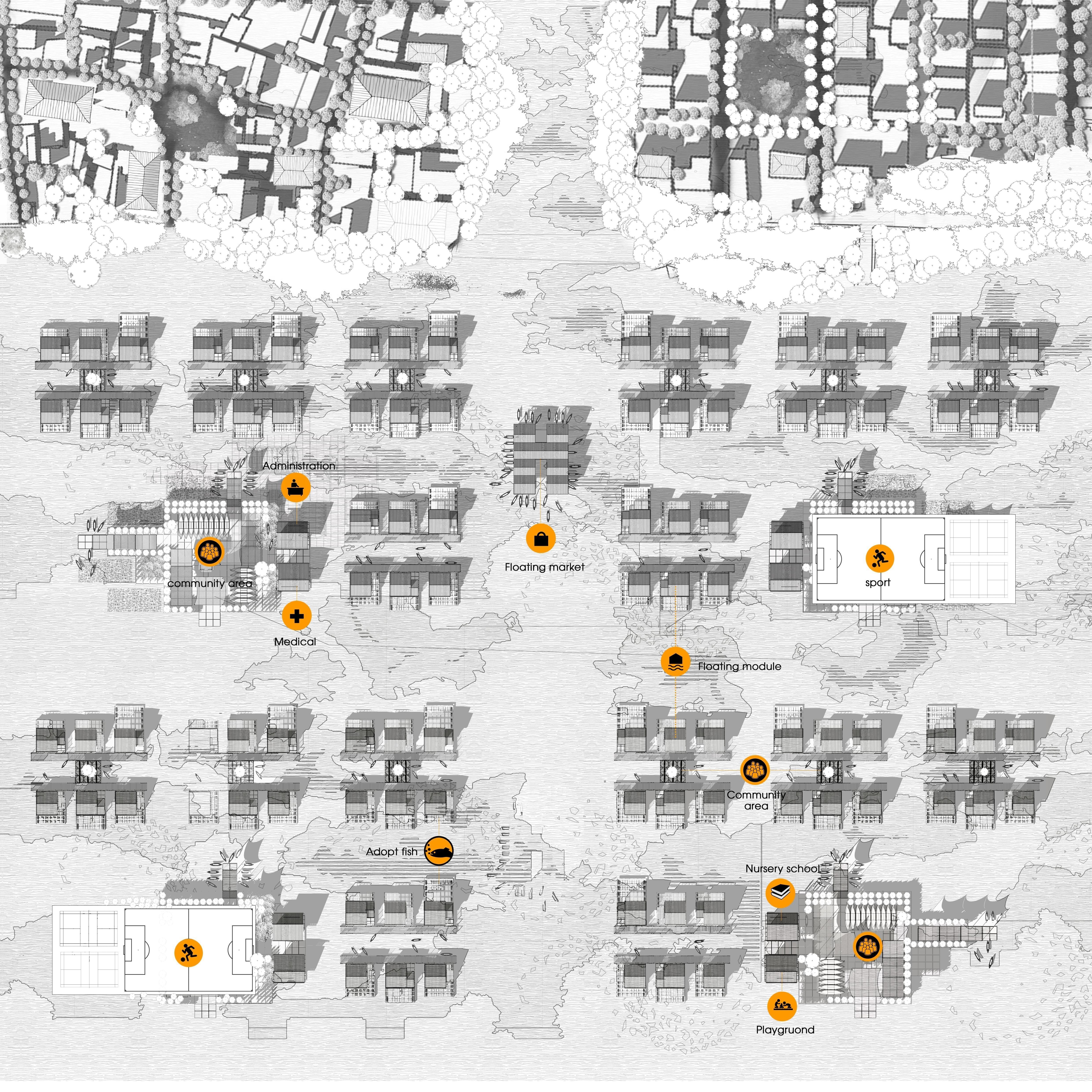 FLOATING VILLAGE PROJECT 3D model_2