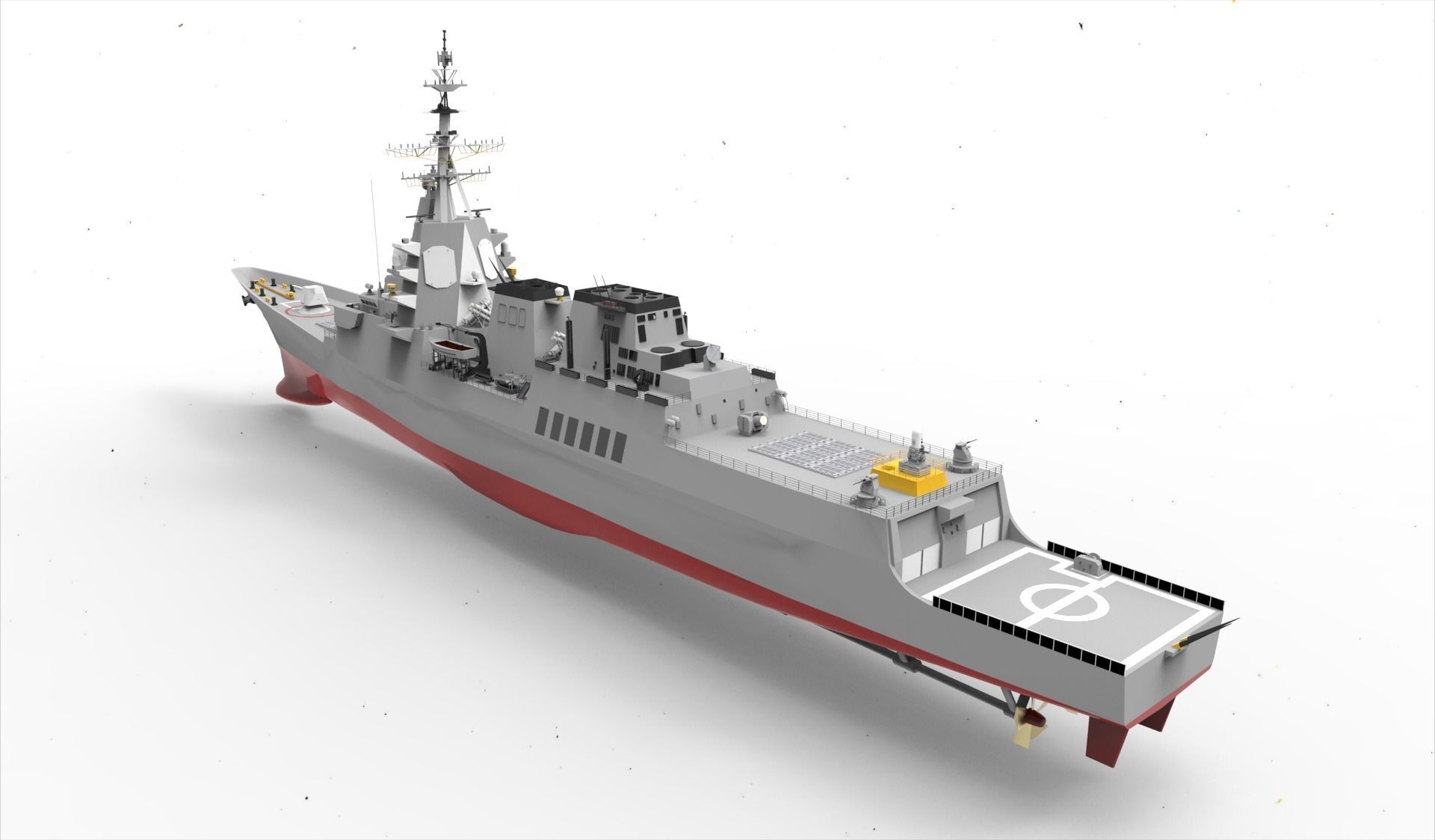 Alvaro de Bazan Class fregate 3D model_7