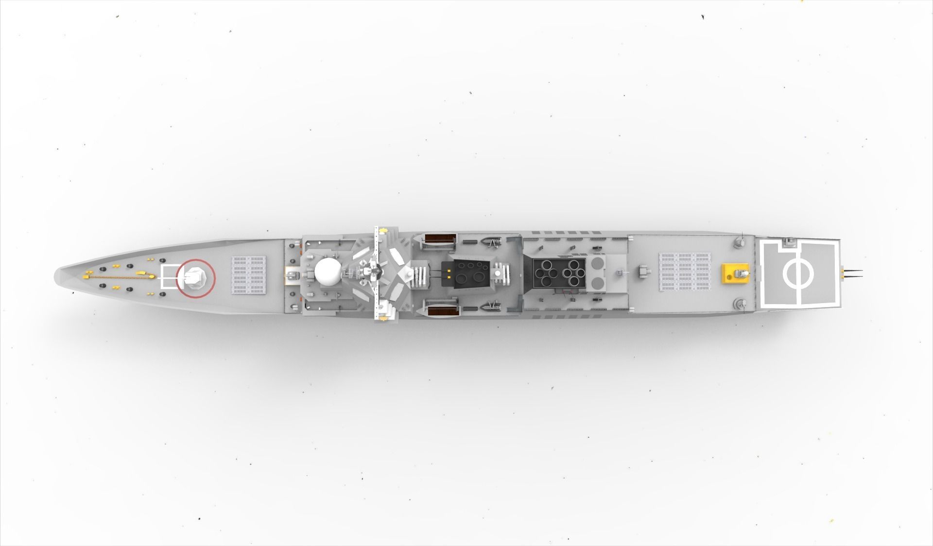 Alvaro de Bazan Class fregate 3D model_6