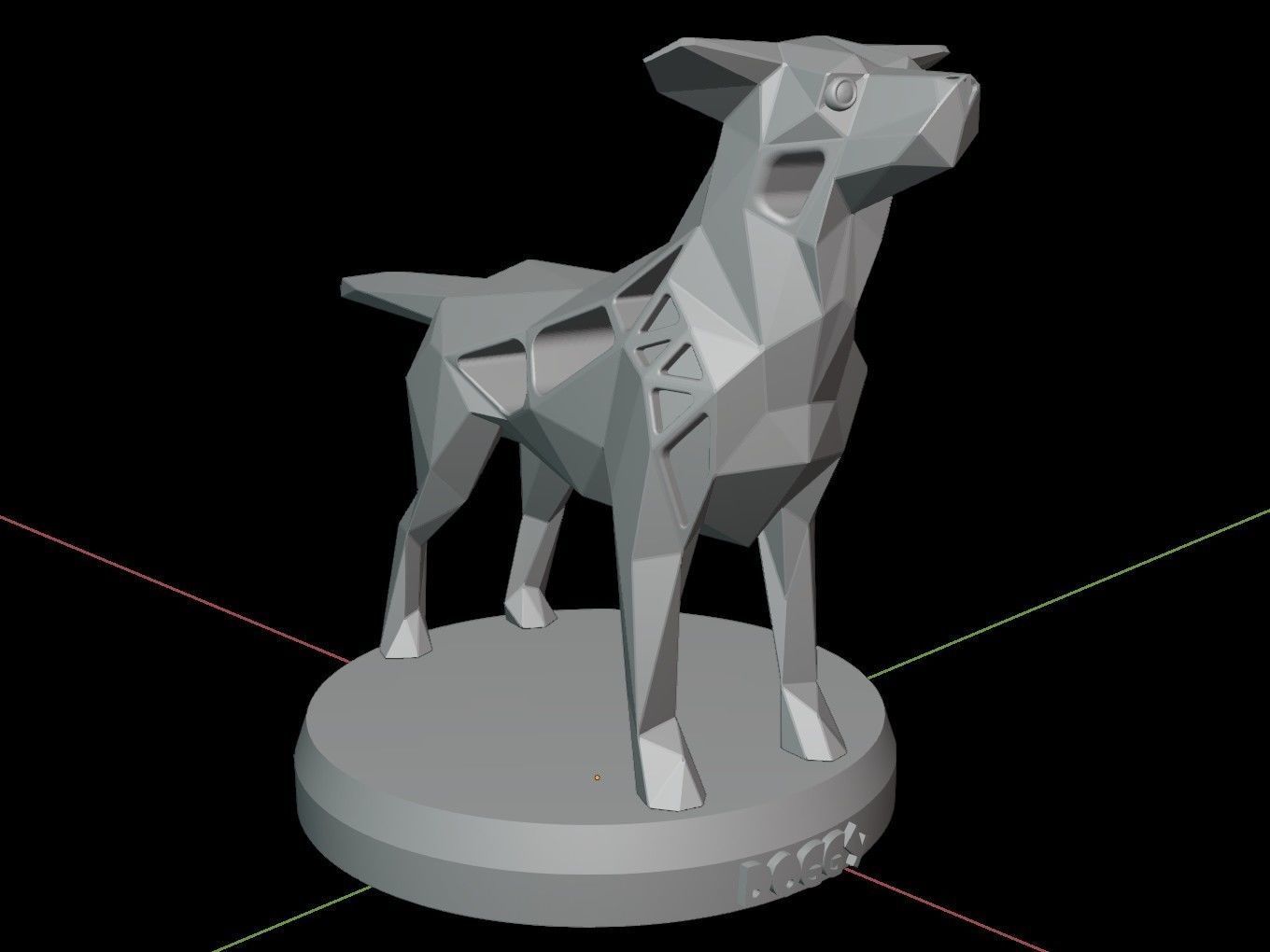 Steampunk Small Tan Dog Low-poly 3D model_13