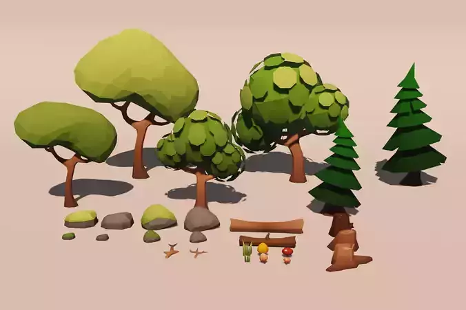 Low Poly Nature Assets