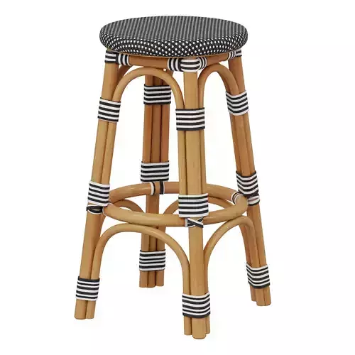 Restoration Hardware St Germain Resin Backless Stool 3D model