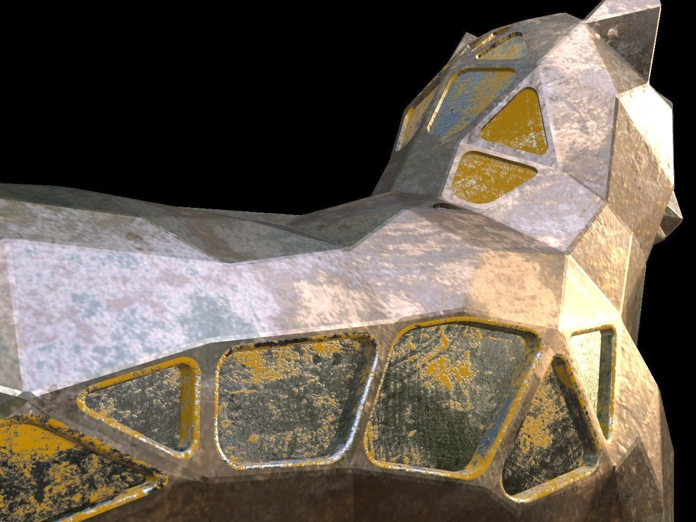 Steampunk Shiba Inu Dog Low-poly 3D model_11