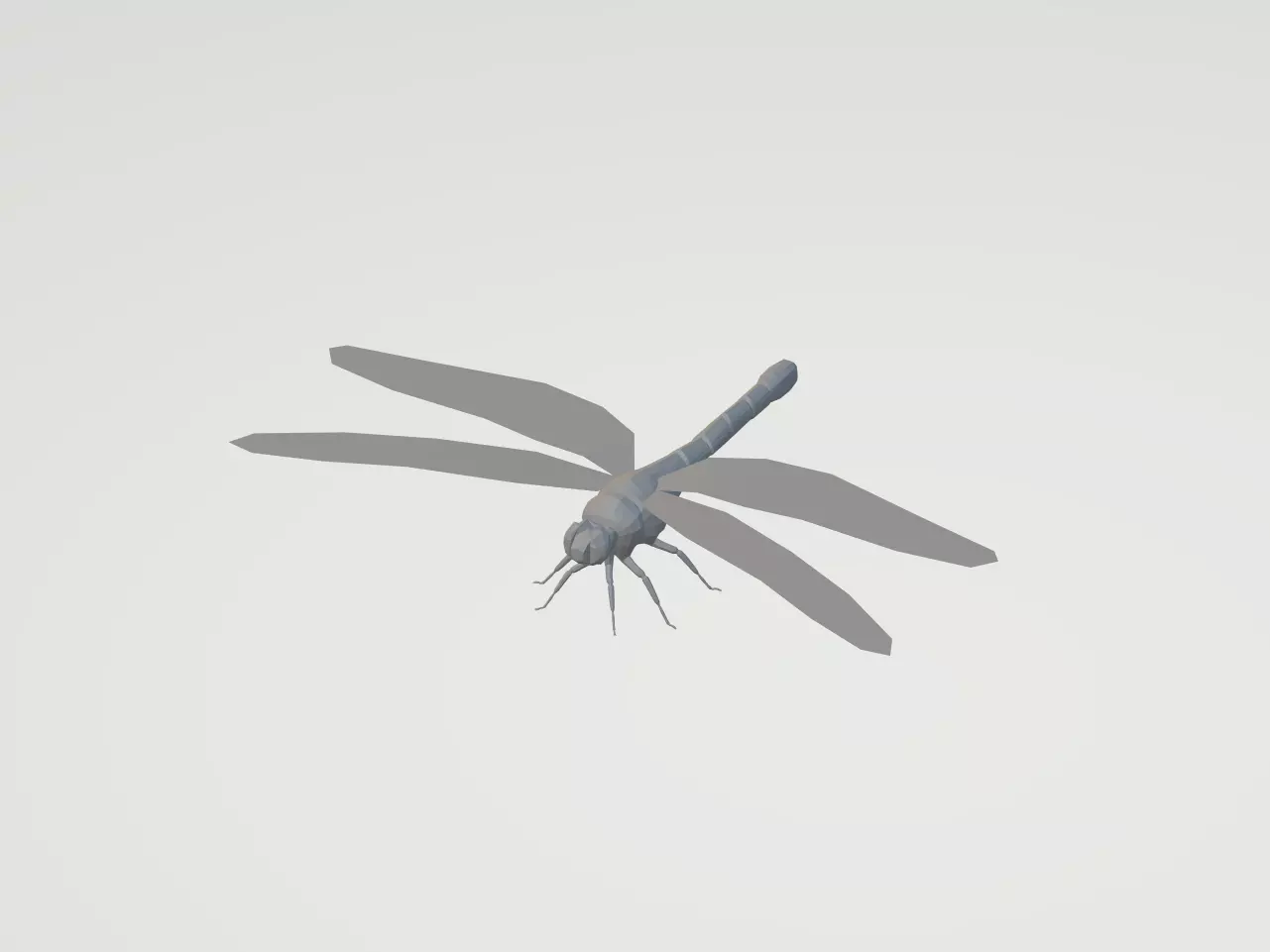 Dragon dragonfly Free low-poly 3D model_0