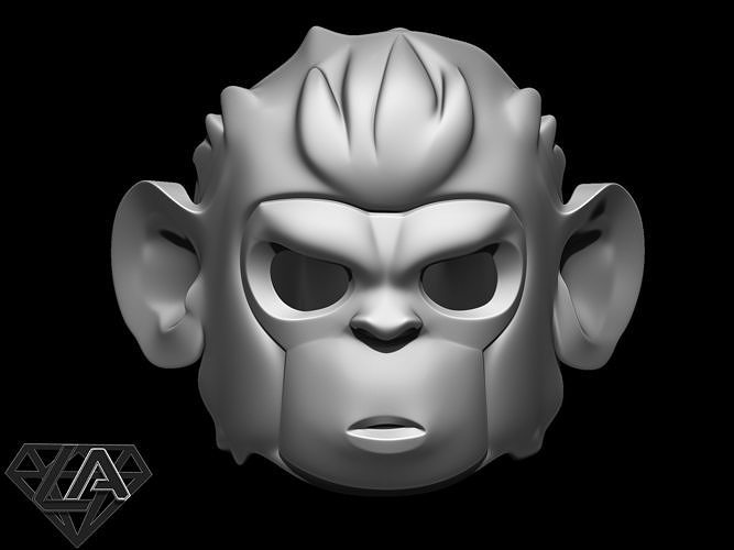 Monkey Pogo helmet 3D print model