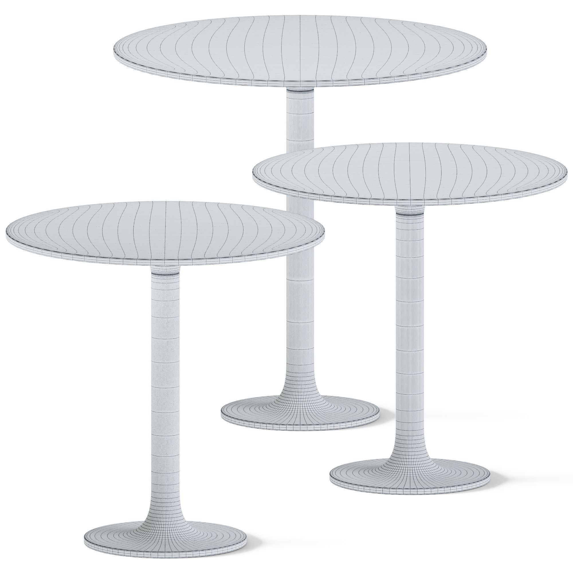 Metal Side Tables Turntable Couch by Zeitraum 3D model_1