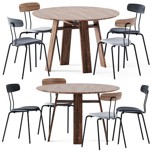 Dining Round Table Bondt by Zeitraum 3D model