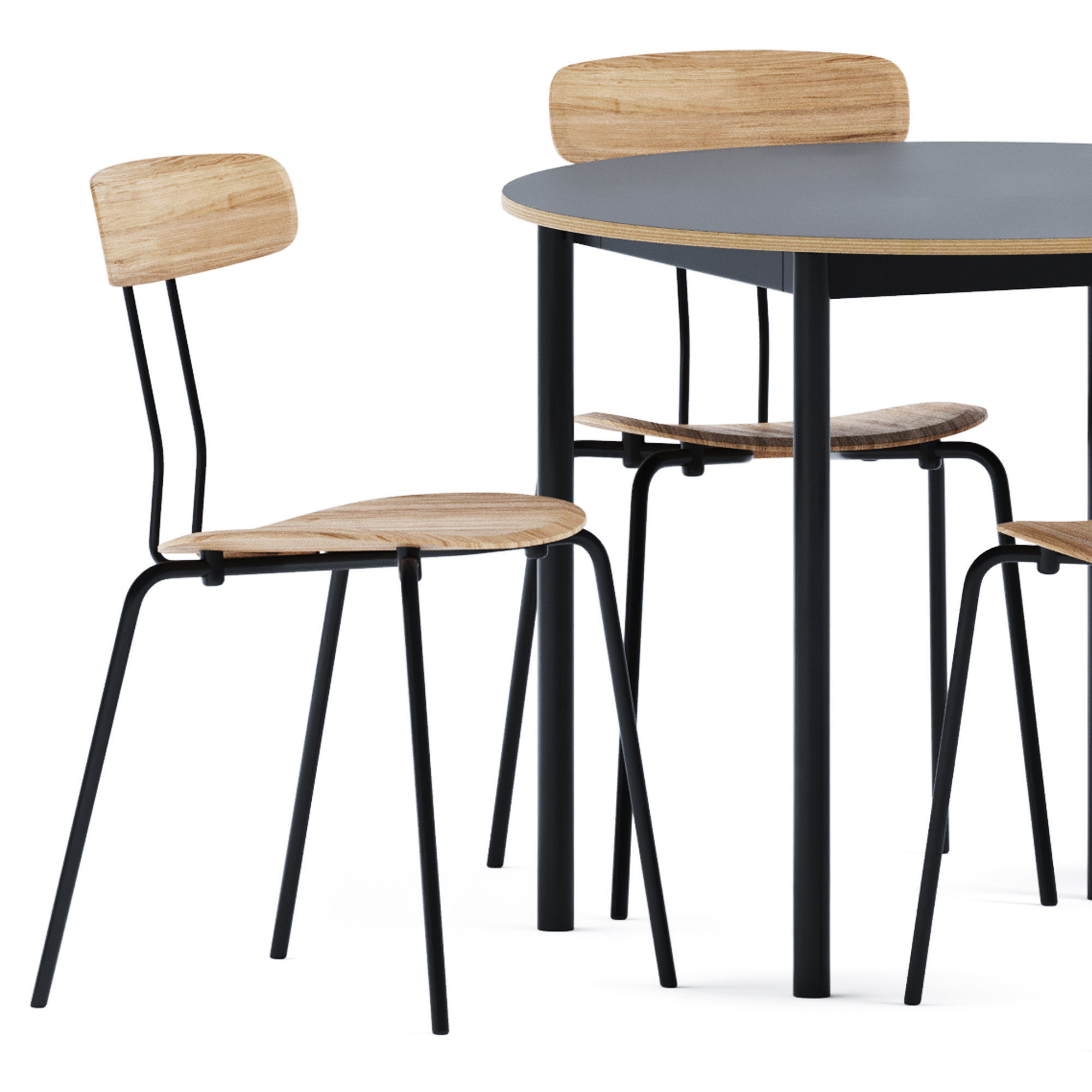 Base Round Table D90 by Muuto 3D model_2