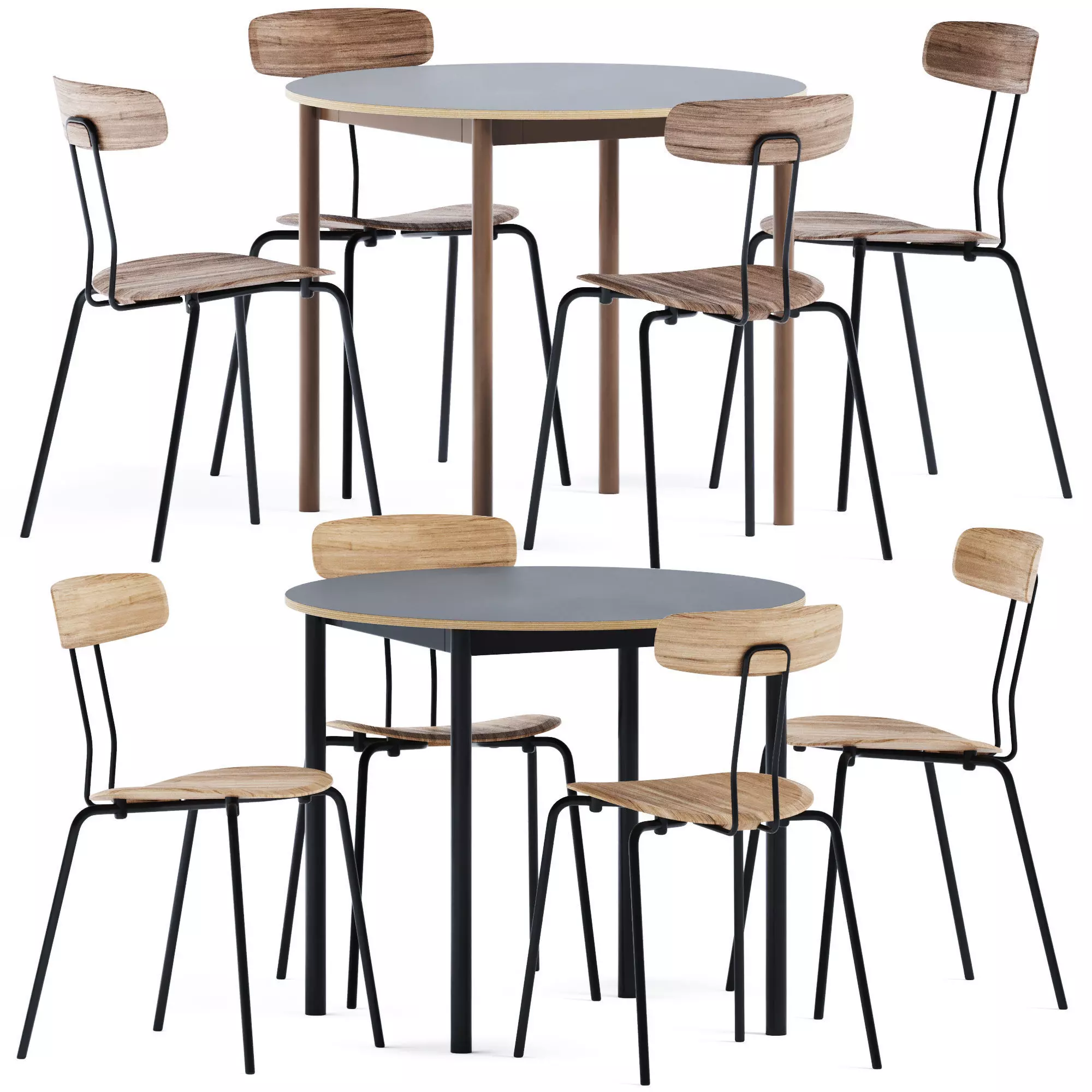 Base Round Table D90 by Muuto 3D model_0