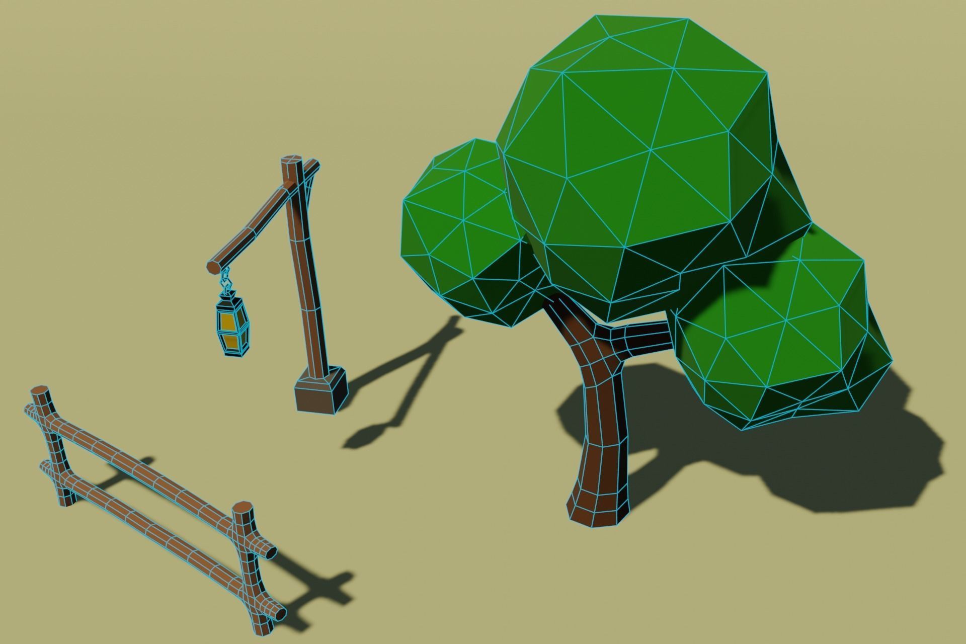 Free Mini Lowpoly Asset Pack Free low-poly 3D model_2