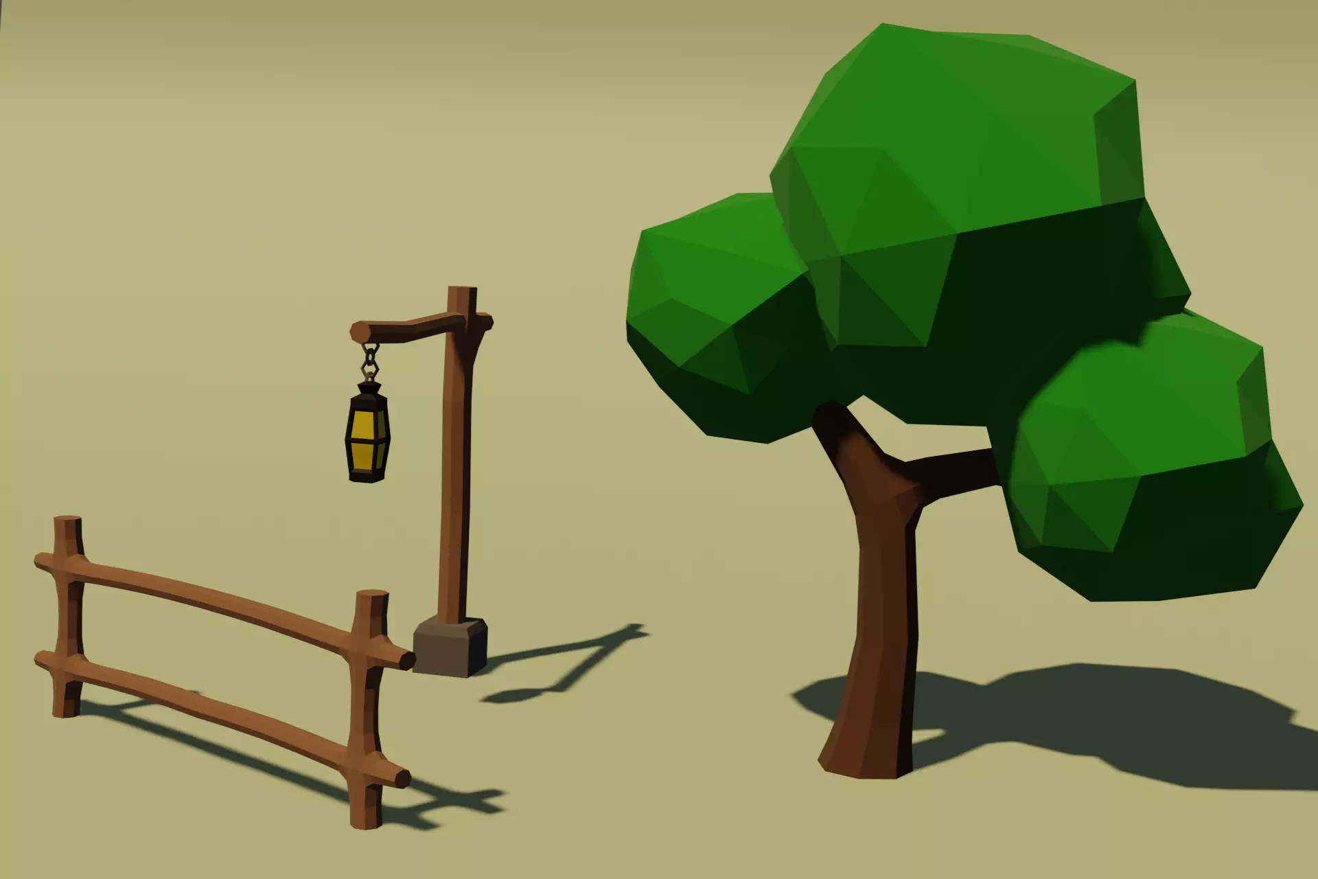 Free Mini Lowpoly Asset Pack Free low-poly 3D model_0