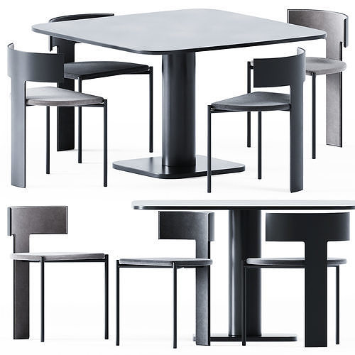Matera Tavolo Table and Chair Zefir by Baxter 3D model