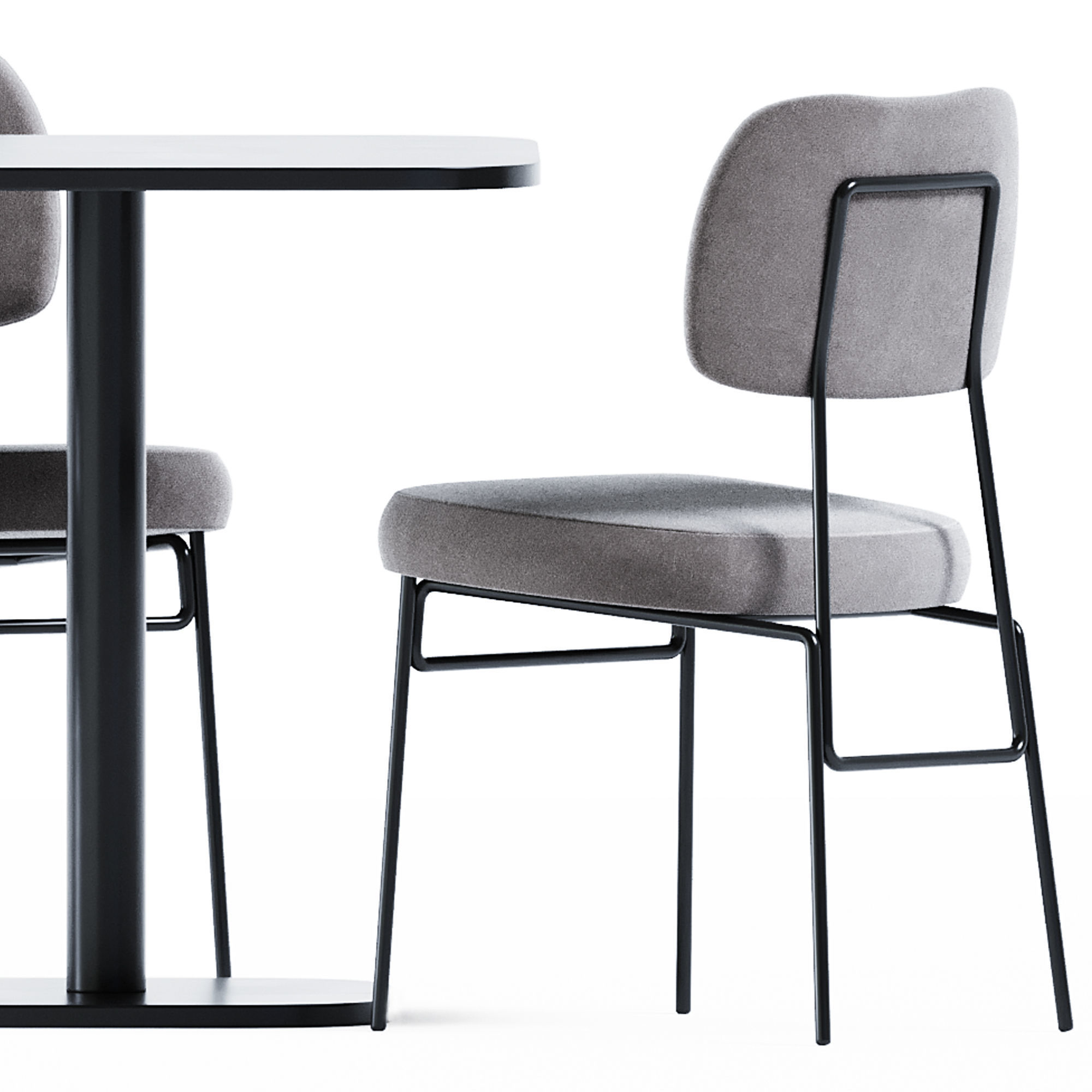 Foot Table and Kapoor Chair by Annud 3D model_4