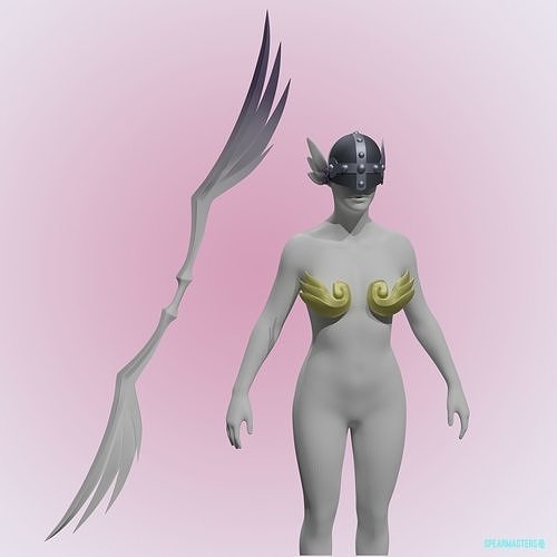 Angewomon  digimon cosplay bow 3D print model