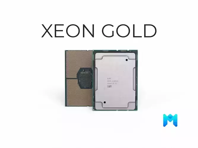 intel XEON gold cpu game asset Low-poly 3D model