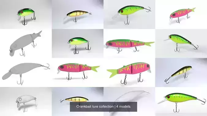 Crankbait lures collection