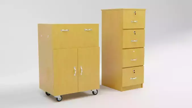 DRAWER storage cabinet on wheels 3D model