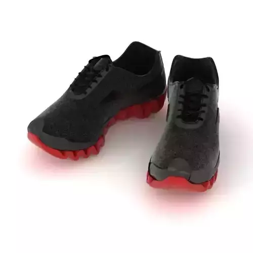 Red And Black Sport Shoes