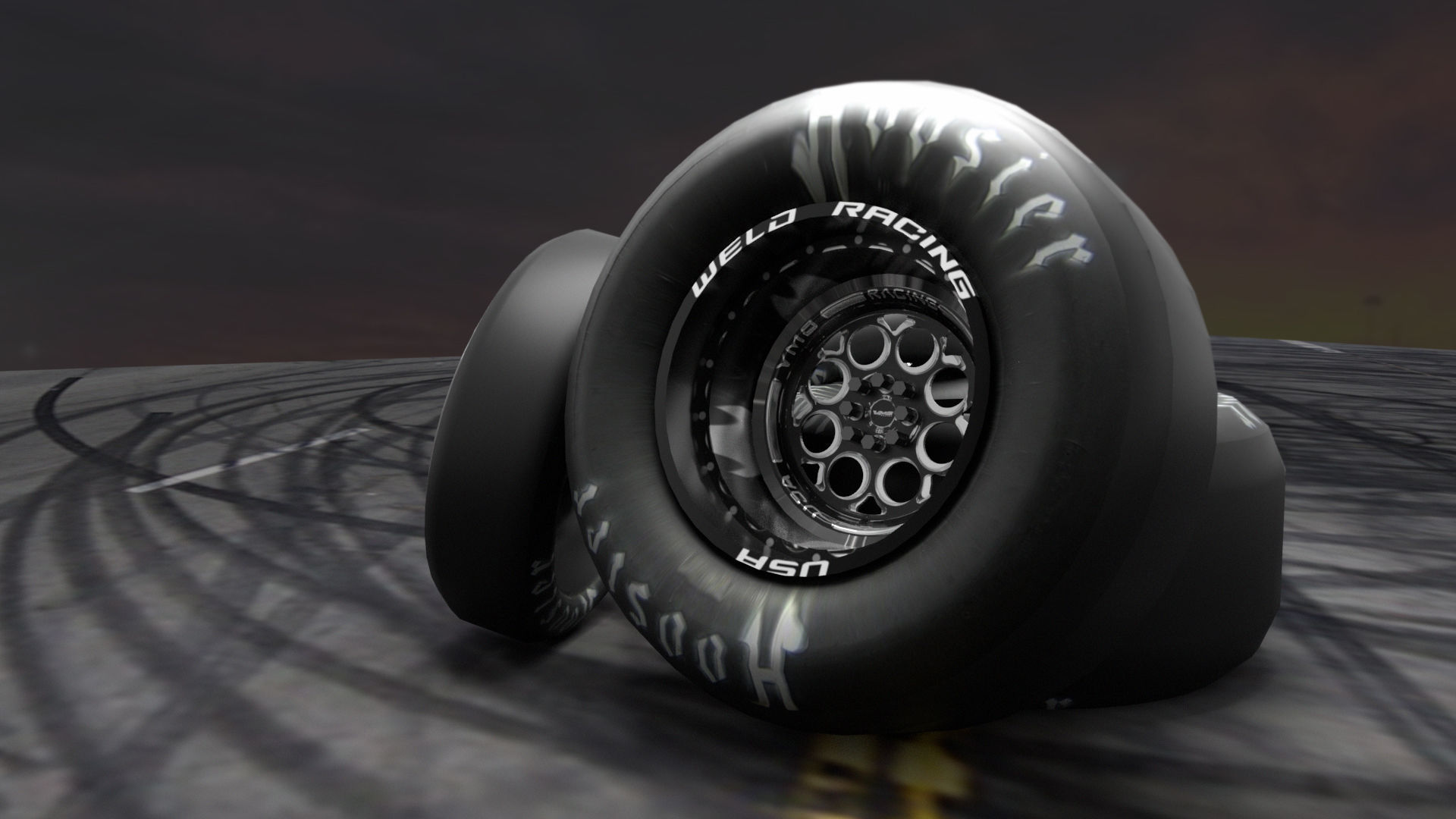 Wheel Weld Racing Magnum Low-poly 3D model_1