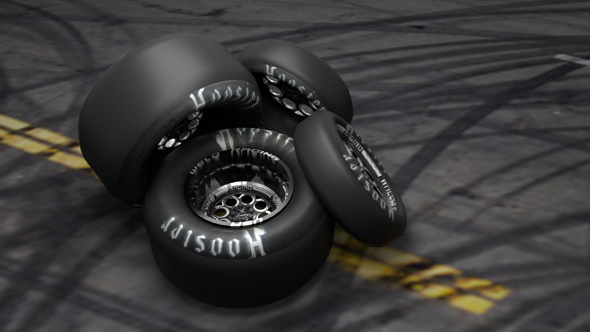 Wheel Weld Racing Magnum Low-poly 3D model_2