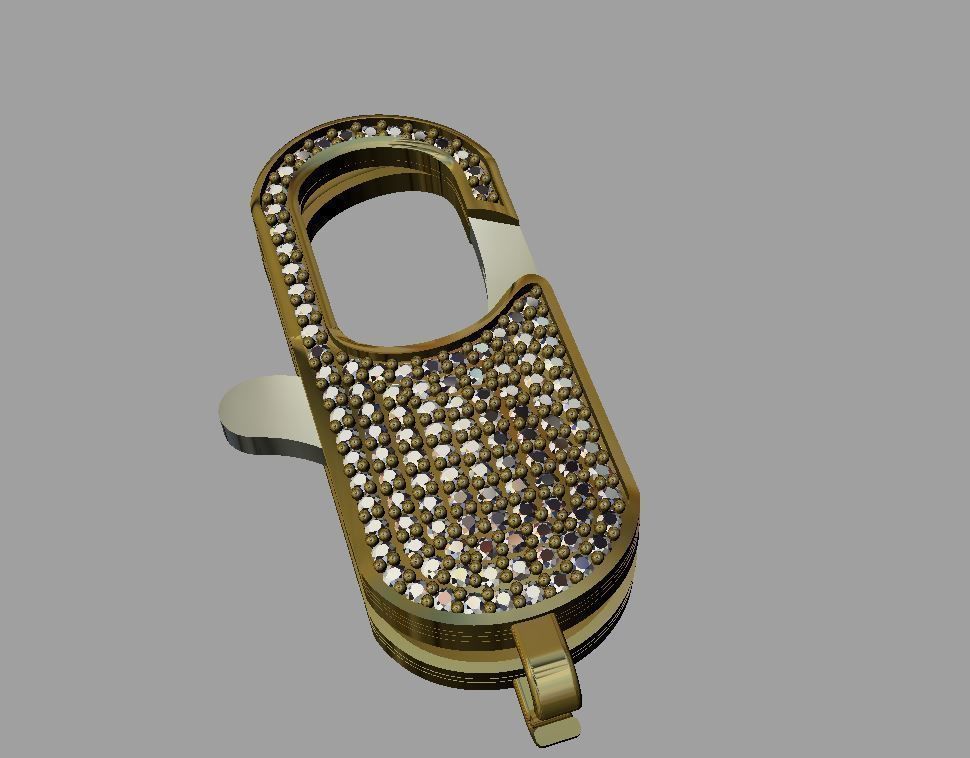 Spring Lock bracelet 3D print model_2