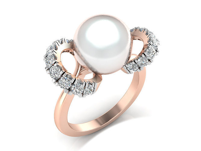 03 - womens diamond ring 3D print model