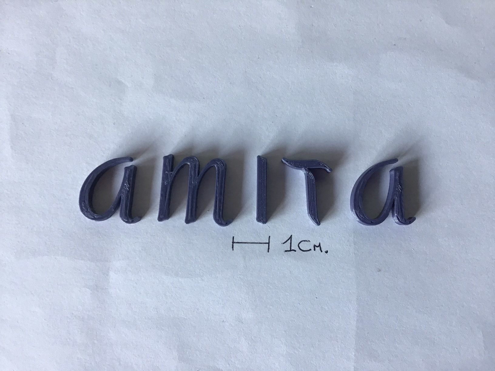 AMITA uppercase and lowercase 3D Letters STL FILE 3D print model_2